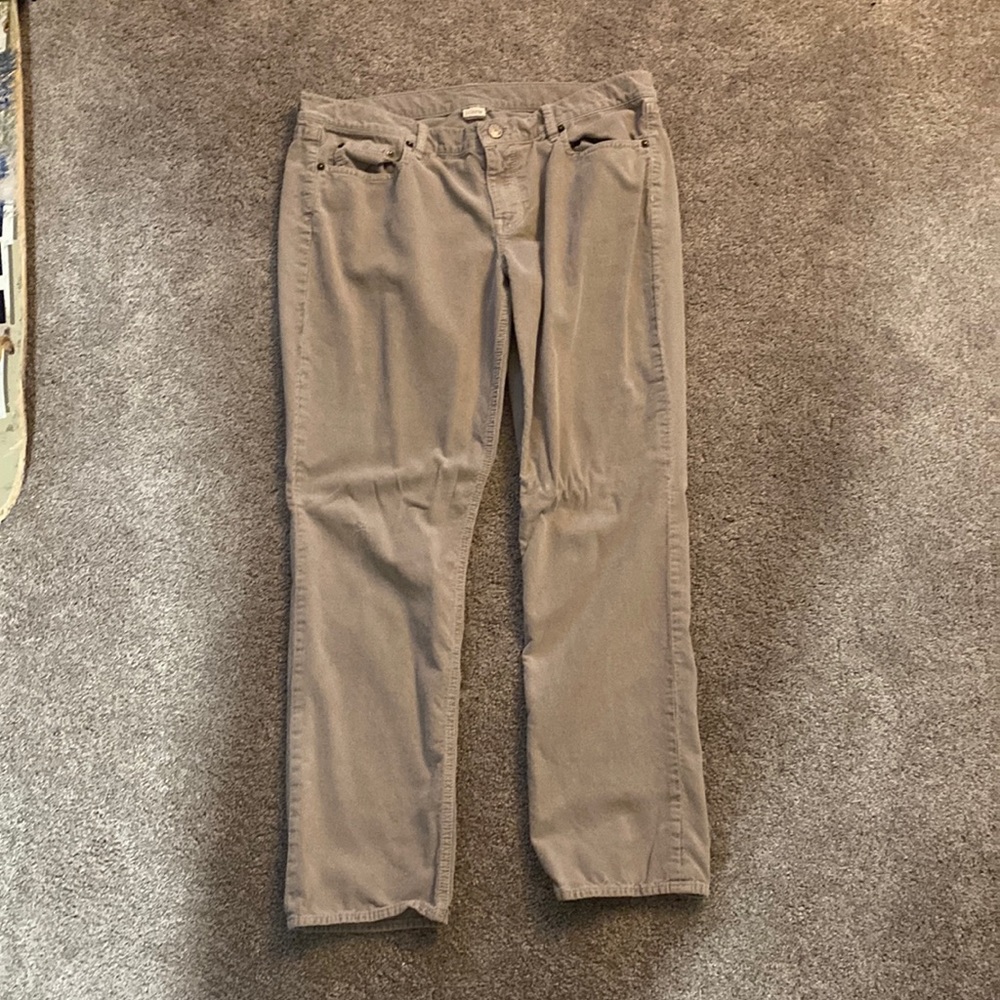 J crew corduroy white pants